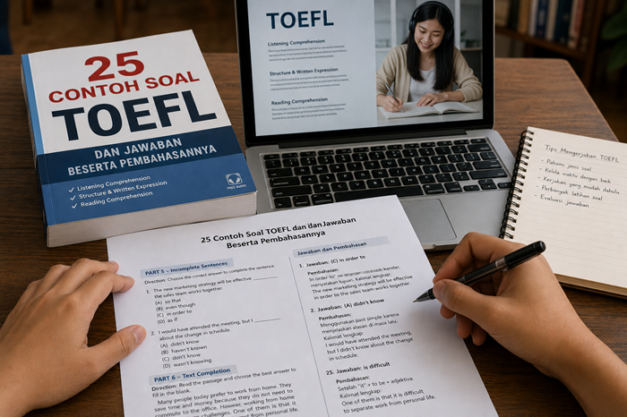 Contoh Soal TOEFL dan Jawaban Beserta Pembahasannya