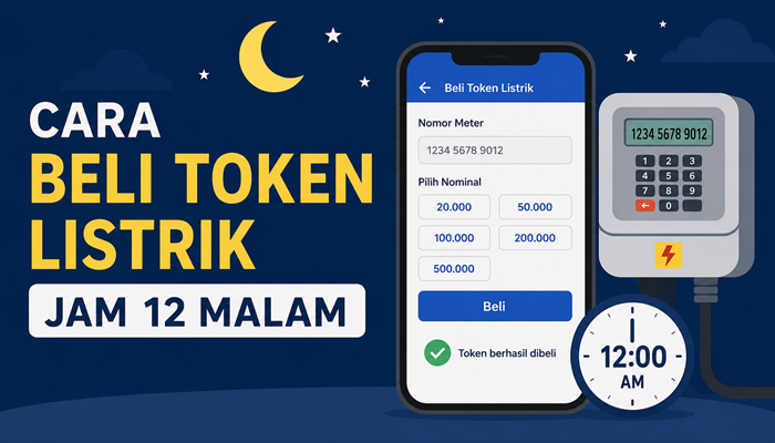 Cara Beli Token Listrik Jam 12 Malam
