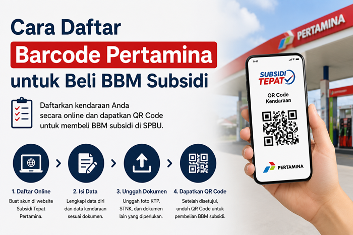 Cara Daftar Barcode Pertamina untuk Beli BBM Subsidi