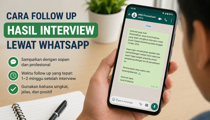 Cara Follow Up Hasil Interview Lewat WhatsApp