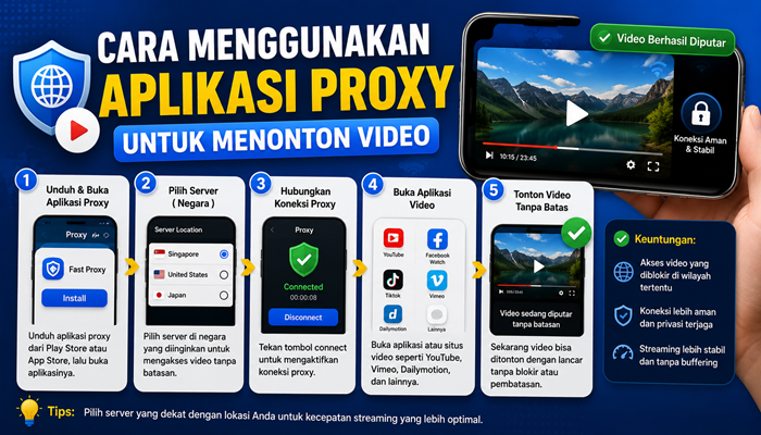 Cara Menggunakan Aplikasi Proxy untuk Menonton Video