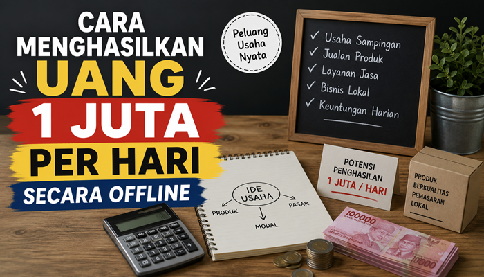 Cara Menghasilkan Uang 1 Juta Per Hari Secara Offline