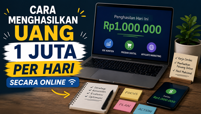 Cara Menghasilkan Uang 1 Juta Per Hari Secara Online