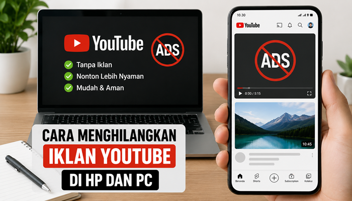 Cara Menghilangkan Iklan YouTube di HP dan PC