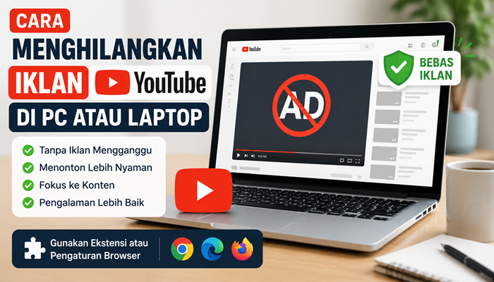 Cara Menghilangkan Iklan YouTube di PC atau Laptop