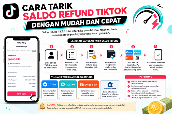 Cara Tarik Saldo Refund TikTok dengan Mudah dan Cepat
