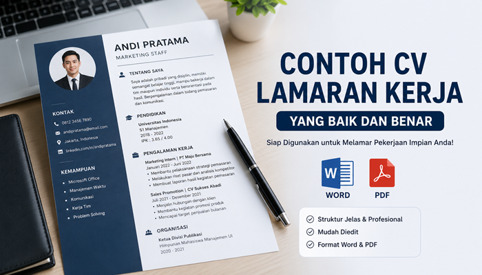 10 Contoh CV Lamaran Kerja yang Baik dan Benar (Word & PDF) 