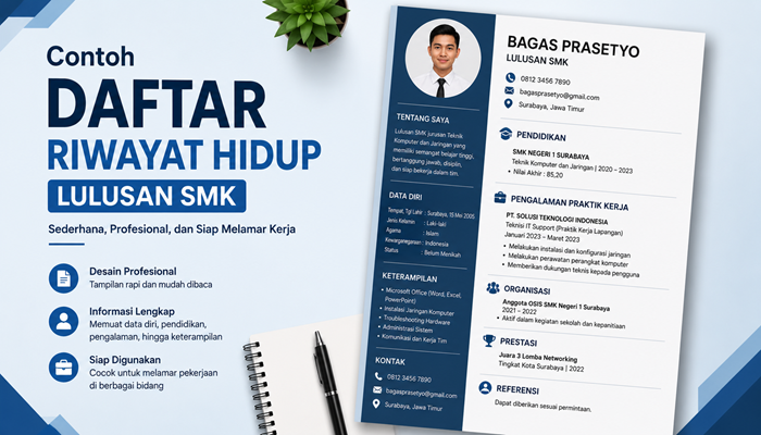 Contoh Daftar Riwayat Hidup Lulusan SMK
