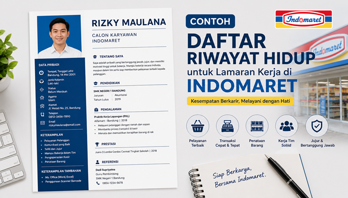 Contoh Daftar Riwayat Hidup untuk Lamaran Kerja di Indomaret