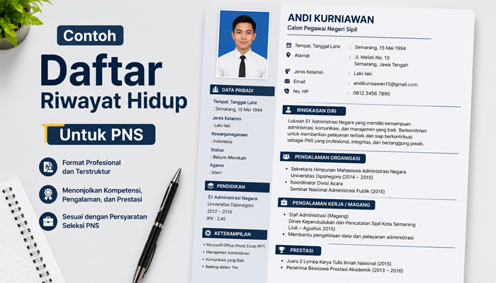 Contoh Daftar Riwayat Hidup untuk PNS