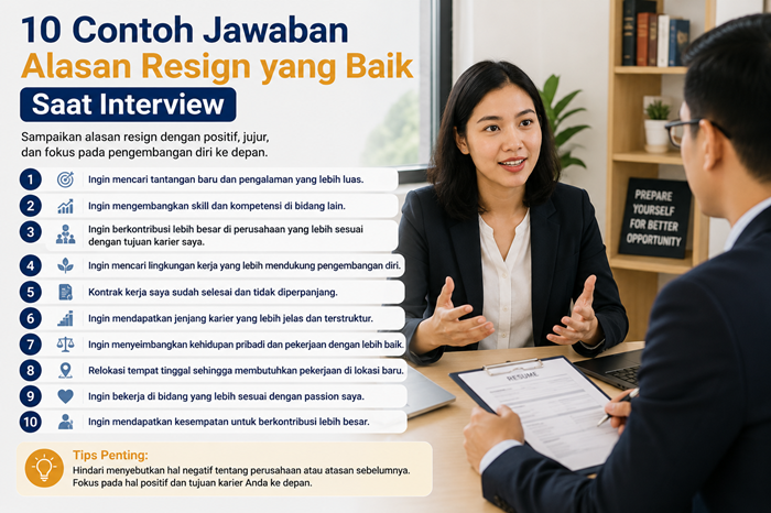 Contoh Jawaban Alasan Resign yang Baik Saat Interview
