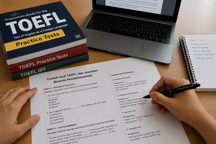 25 Contoh Soal TOEFL dan Jawaban Beserta Pembahasannya