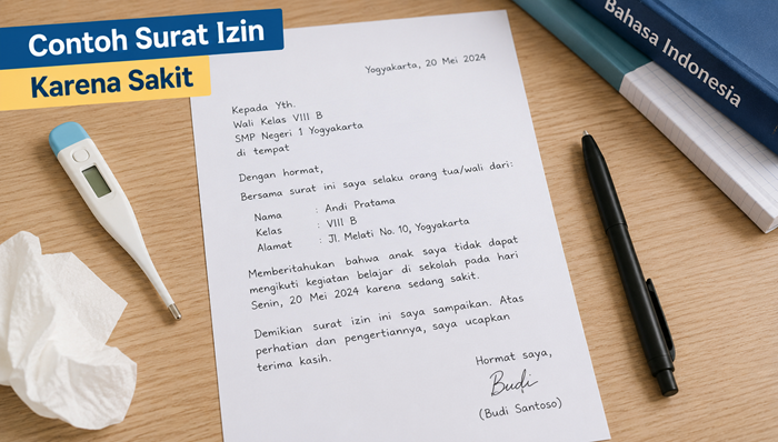 Contoh Surat Izin Karena Sakit
