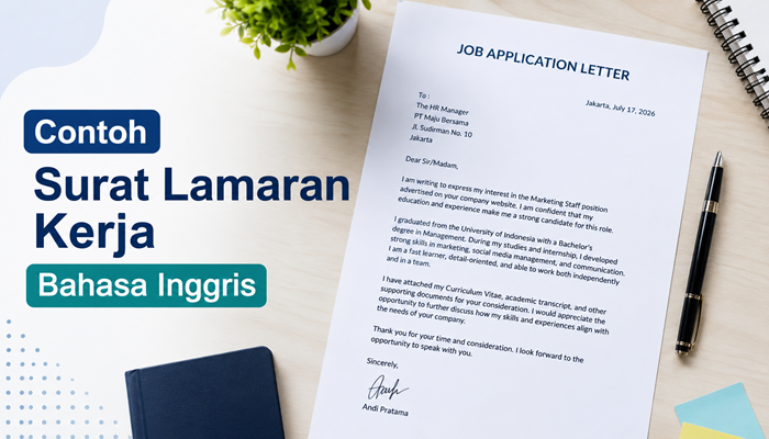 Contoh Surat Lamaran Kerja Bahasa Inggris