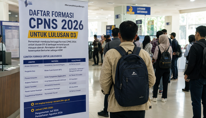 Daftar Formasi CPNS 2026 untuk Lulusan D3