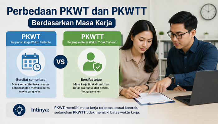 Perbedaan PKWT dan PKWTT Berdasarkan Masa Kerja