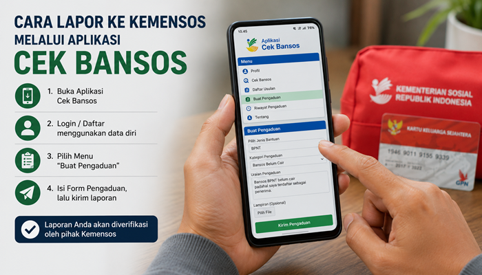 Cara Lapor ke Kemensos Melalui Aplikasi Cek Bansos
