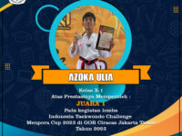 JUARA 1 Indonesia Taekwondo Challenge Menpora Cup 2023