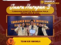 Juara Harapan 3 Tingkat Nasional Lomba Turnamen Robotik Indonesia Piala Ketua MPR-RI 2024